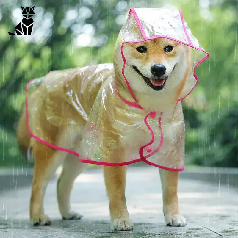 Imperméable pour chien élégant et transparent offrant une protection efficace contre la pluie avec un design unique